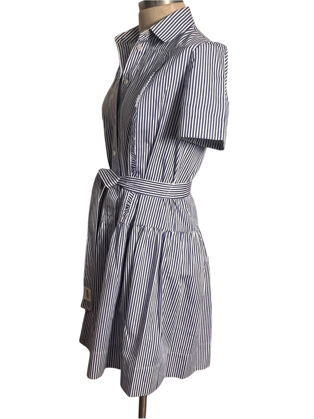 Kate Spade Broome Street Striped Shirt Dress Size Small Blue White Cotton - Picture 6 of 9